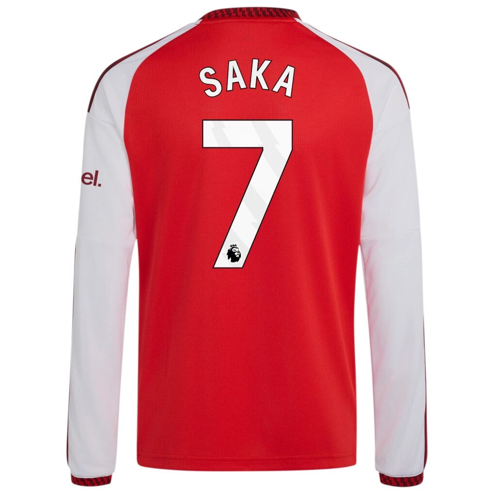 Bukayo Saka Arsenal adidas Youth 2026/27 Home Replica Long Sleeve Jersey