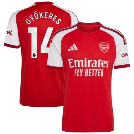 Viktor Gyökeres Arsenal adidas 2026/27 Home Replica Jersey - Red - Front View