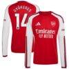 Viktor Gyökeres Arsenal adidas 2026/27 Home Replica Long Sleeve Jersey - Red - Front View