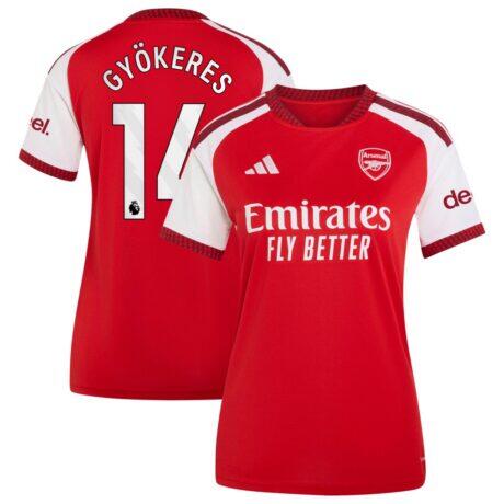 Viktor Gyökeres Arsenal adidas Women's 2026/27 Home Home Replica Jersey - Red - Front View