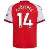 Viktor Gyökeres Arsenal adidas Youth 2026/27 Home Replica Jersey - Red - Detail View