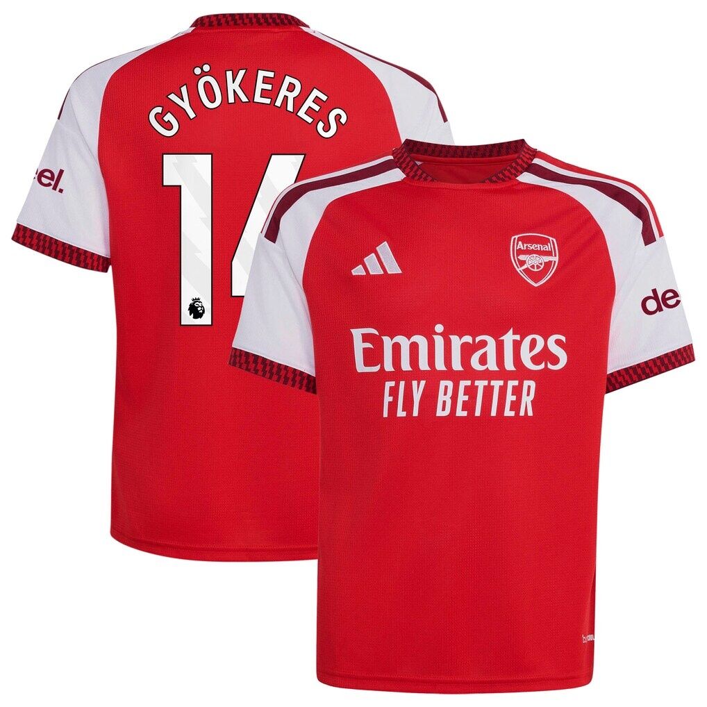 Viktor Gyökeres Arsenal adidas Youth 2026/27 Home Replica Jersey