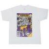 Los Angeles Lakers Stadium Essentials Unisex Comic Book Cover Boxy T-Shirt - White - Front View