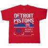 Detroit Pistons Stadium Essentials Unisex Hideout Boxy T-Shirt - Red - Front View