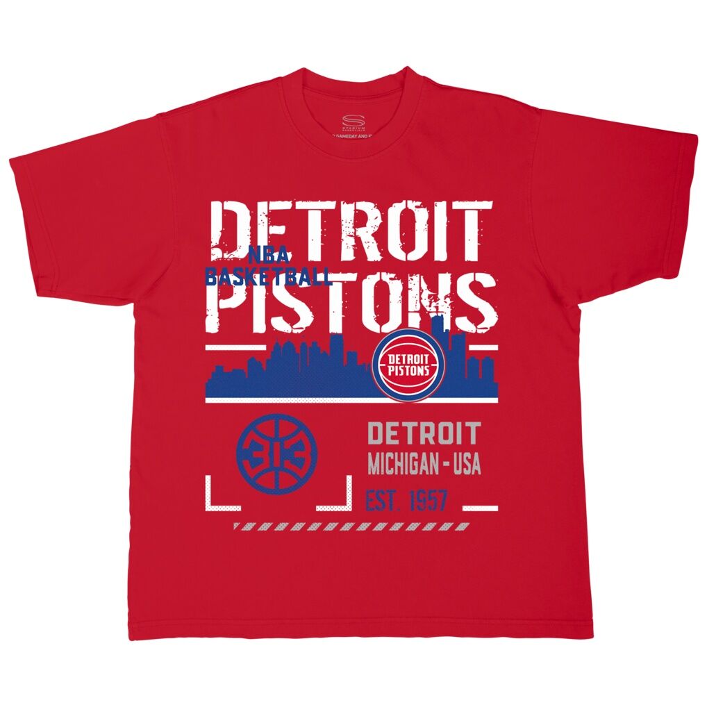 Detroit Pistons Stadium Essentials Unisex Hideout Boxy T-Shirt