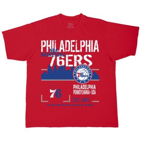 Philadelphia 76ers Stadium Essentials Unisex Hideout Boxy T-Shirt - Red - Front View