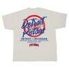 Detroit Pistons Stadium Essentials Wall Script Boxy T-Shirt - Cream - Detail View