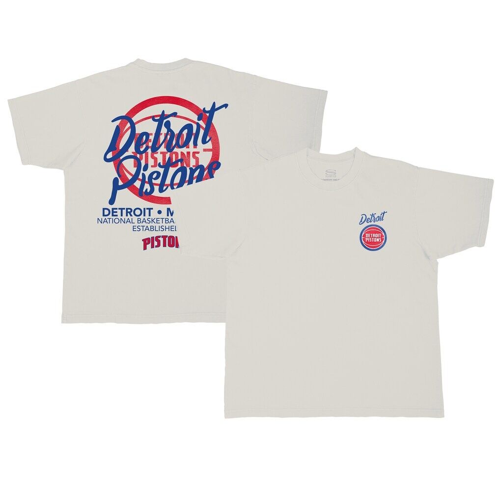 Detroit Pistons Stadium Essentials Wall Script Boxy T-Shirt