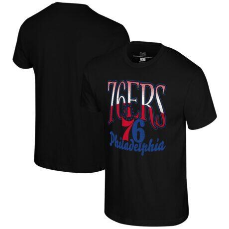 Philadelphia 76ers Stadium Essentials Unisex Sky High T-Shirt - Black - Front View