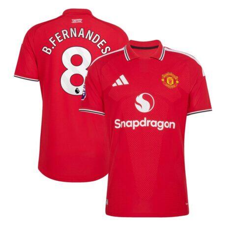 Bruno Fernandes Manchester United adidas 2026/27 Home Authentic Jersey - Red - Front View