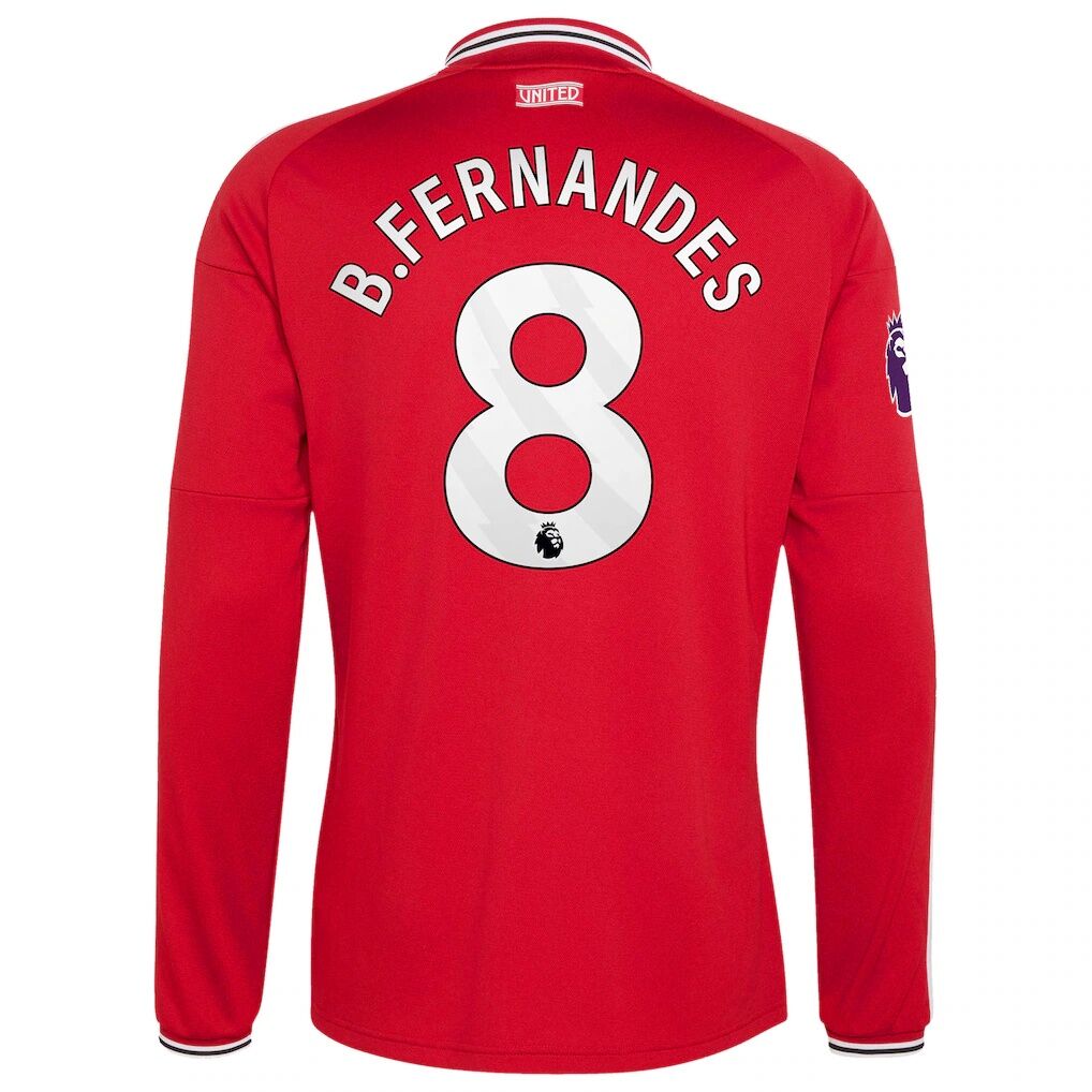 Bruno Fernandes Manchester United adidas 2026/27 Home Authentic Long Sleeve Jersey