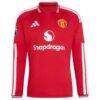Bruno Fernandes Manchester United adidas 2026/27 Home Authentic Long Sleeve Jersey - Red - Side View
