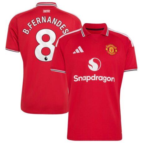 Bruno Fernandes Manchester United adidas 2026/27 Home Replica Jersey - Red - Front View