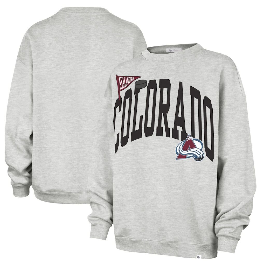 Colorado Avalanche '47 Women's Arched Icon Oversized Sweatshirt - Heather Gray