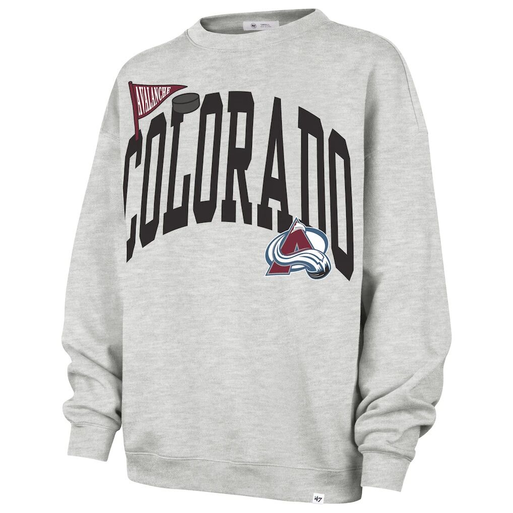 Colorado Avalanche '47 Women's Arched Icon Oversized Sweatshirt - Heather Gray