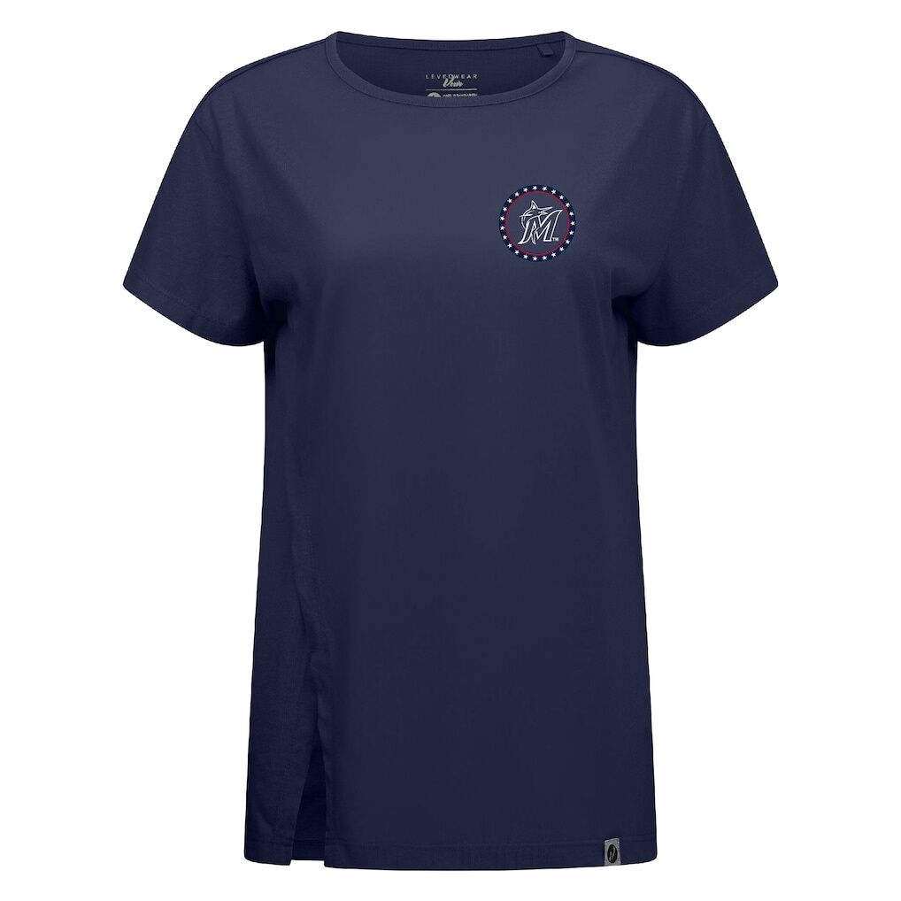 Miami Marlins Levelwear Women's Independence Day Influx Constellation T-Shirt