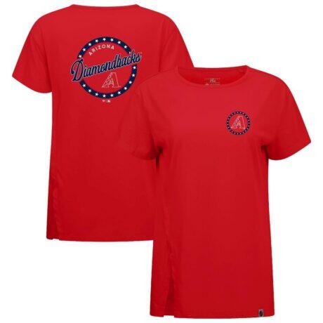 Arizona Diamondbacks Levelwear Women's Independence Day Influx Constellation T-Shirt - Red - Front View