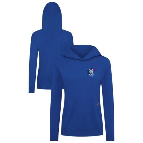 Detroit Tigers Levelwear Women's Independence Day Relay Governor Hoodie - Royal - Front View