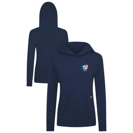 Washington Nationals Levelwear Women's Independence Day Relay Governor Hoodie - Navy - Front View