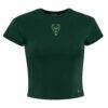 Milwaukee Bucks Hype and Vice Women's Small Logo Cropped Baby T-Shirt - - Side View
