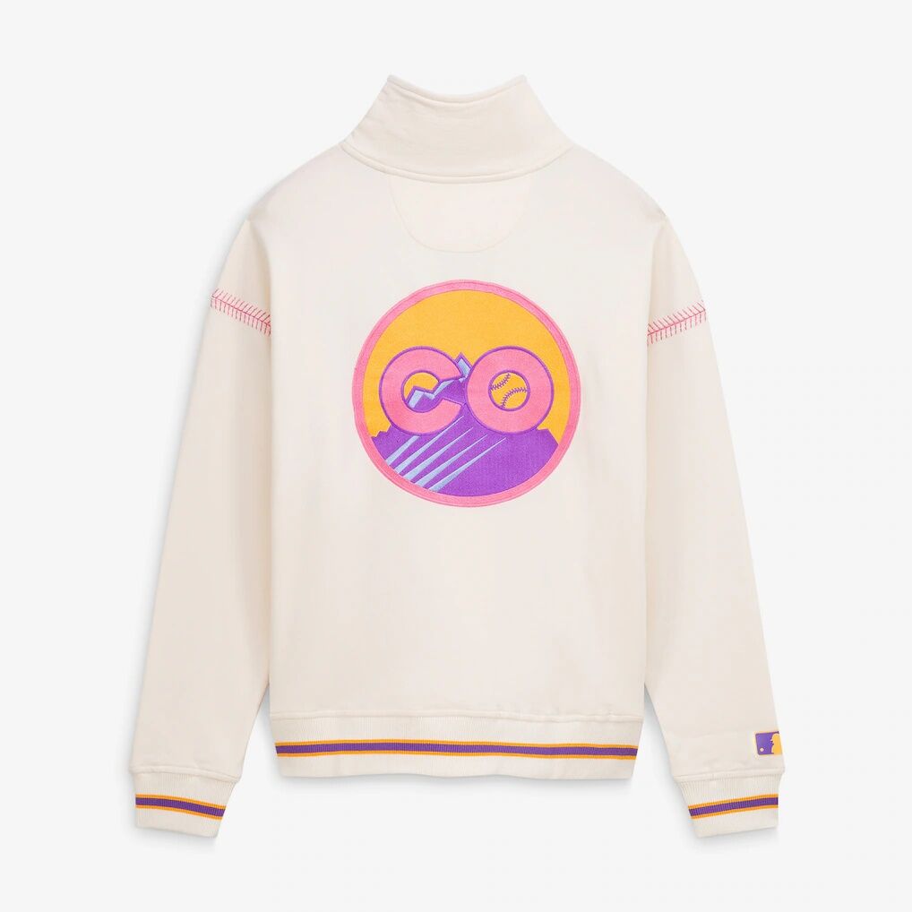 Colorado Rockies Terez Women’s City Connect Baseball Stitch Quarter-Zip Pullover