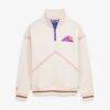 Colorado Rockies Terez Women's City Connect Baseball Stitch Quarter-Zip Pullover - Cream - Side View
