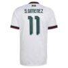 Santiago Gimenez Mexico National Team adidas 2026 Away On-Field Authentic Jersey - White - Detail View