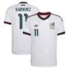 Santiago Gimenez Mexico National Team adidas 2026 Away On-Field Authentic Jersey - White - Front View