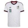 Santiago Gimenez Mexico National Team adidas 2026 Away On-Field Authentic Jersey - White - Side View
