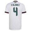 Edson Álvarez Mexico National Team adidas 2026 Away On-Field Authentic Jersey - White - Detail View