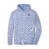 Chicago Cubs Peter Millar Pine Sugar Stripe Performance Hoodie - - Front View
