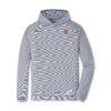 Detroit Tigers Peter Millar Pine Sugar Stripe Performance Hoodie - Navy - Front View