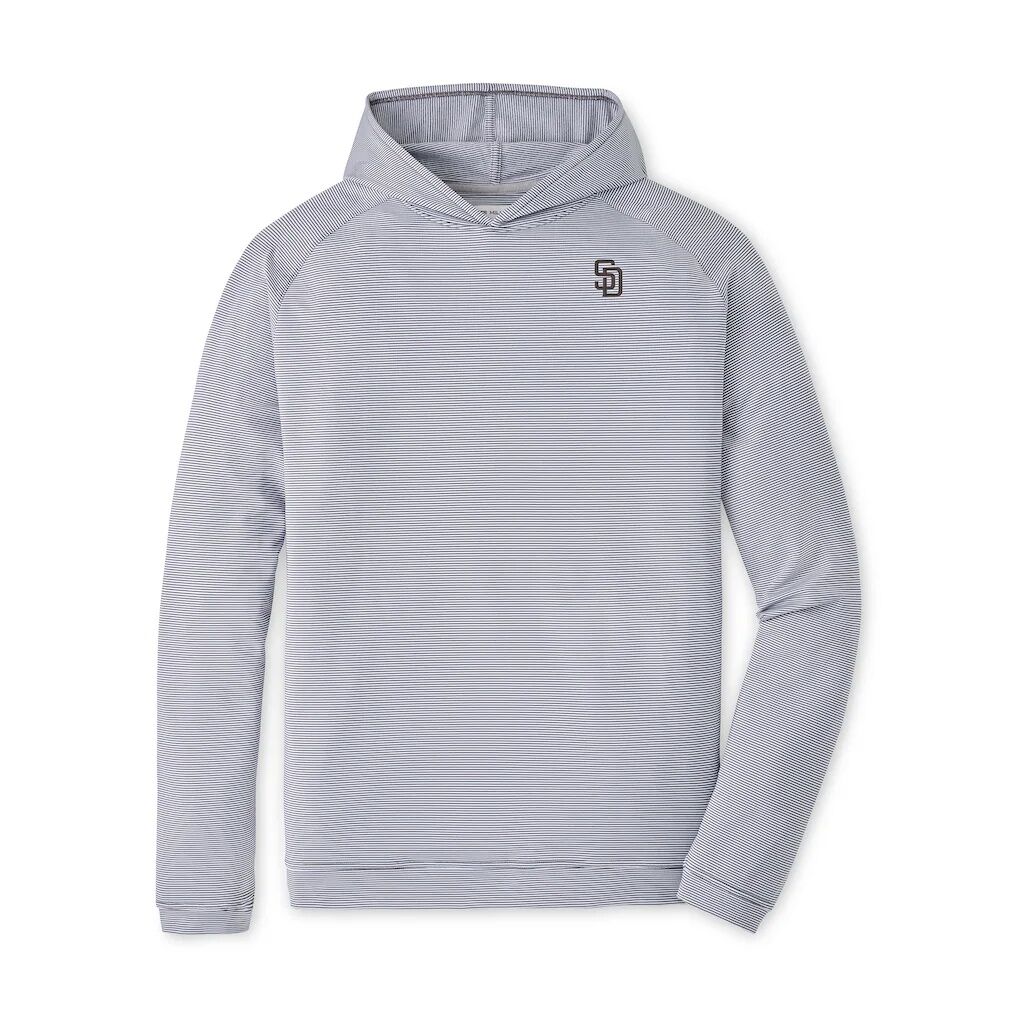 San Diego Padres Peter Millar Pine Sugar Stripe Performance Hoodie