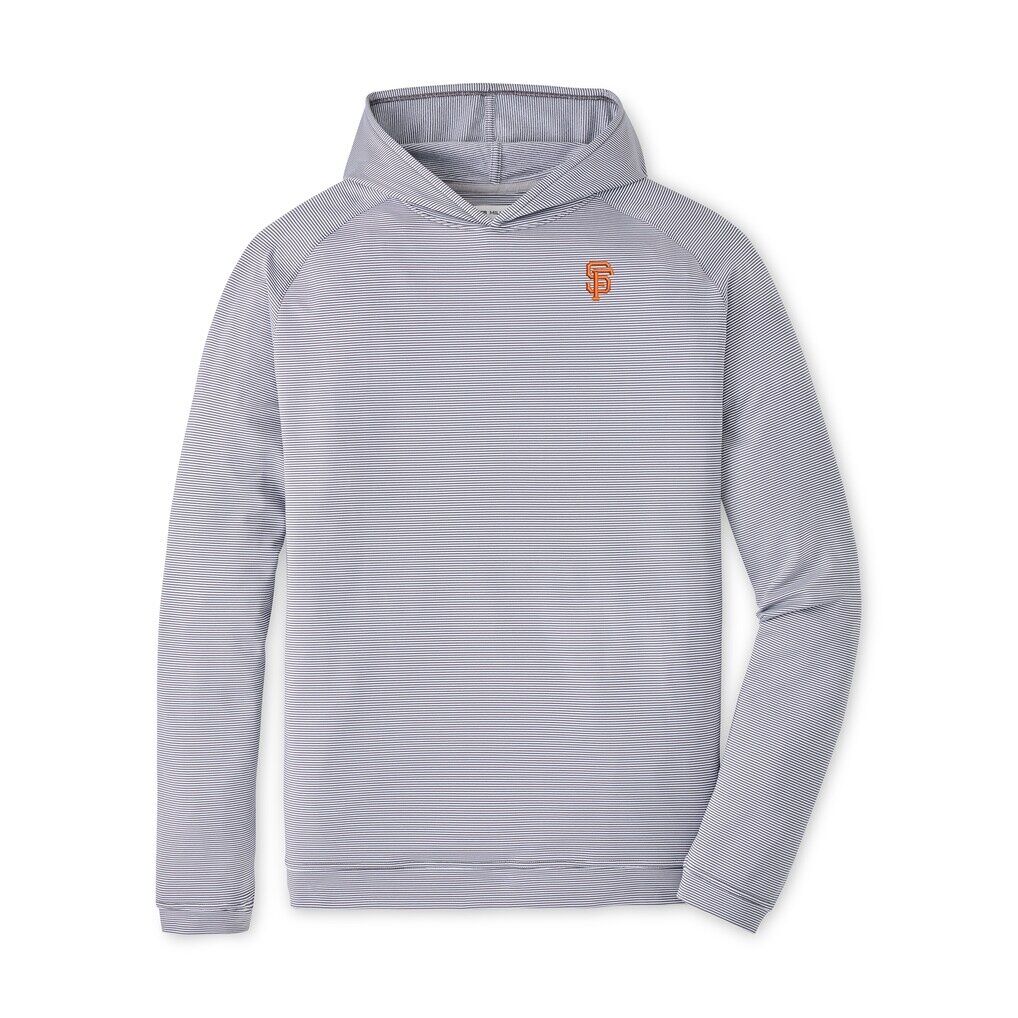 San Francisco Giants Peter Millar Pine Sugar Stripe Performance Hoodie