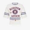Houston Astros Off Season x MLB Women's Lace-Back T-Shirt - White - Front View