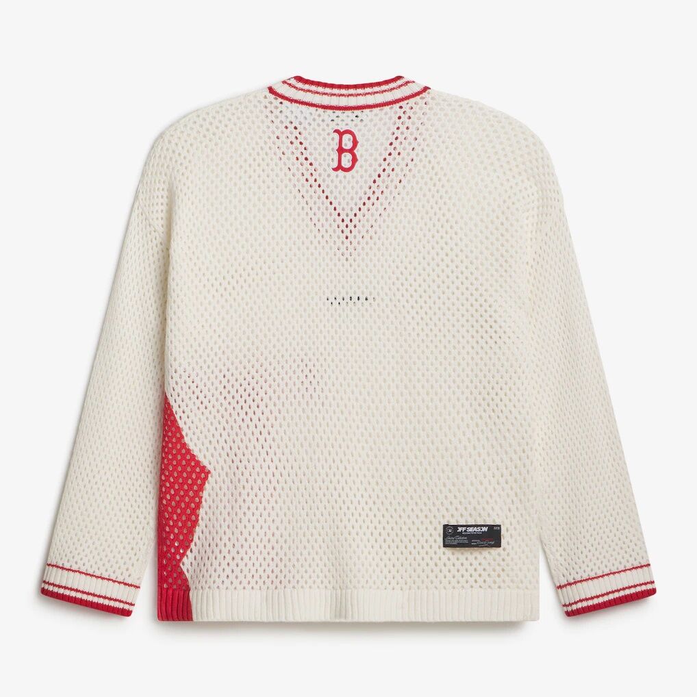 Boston Red Sox Off Season x MLB Women's Oversized Open-Knit Sweatshirt