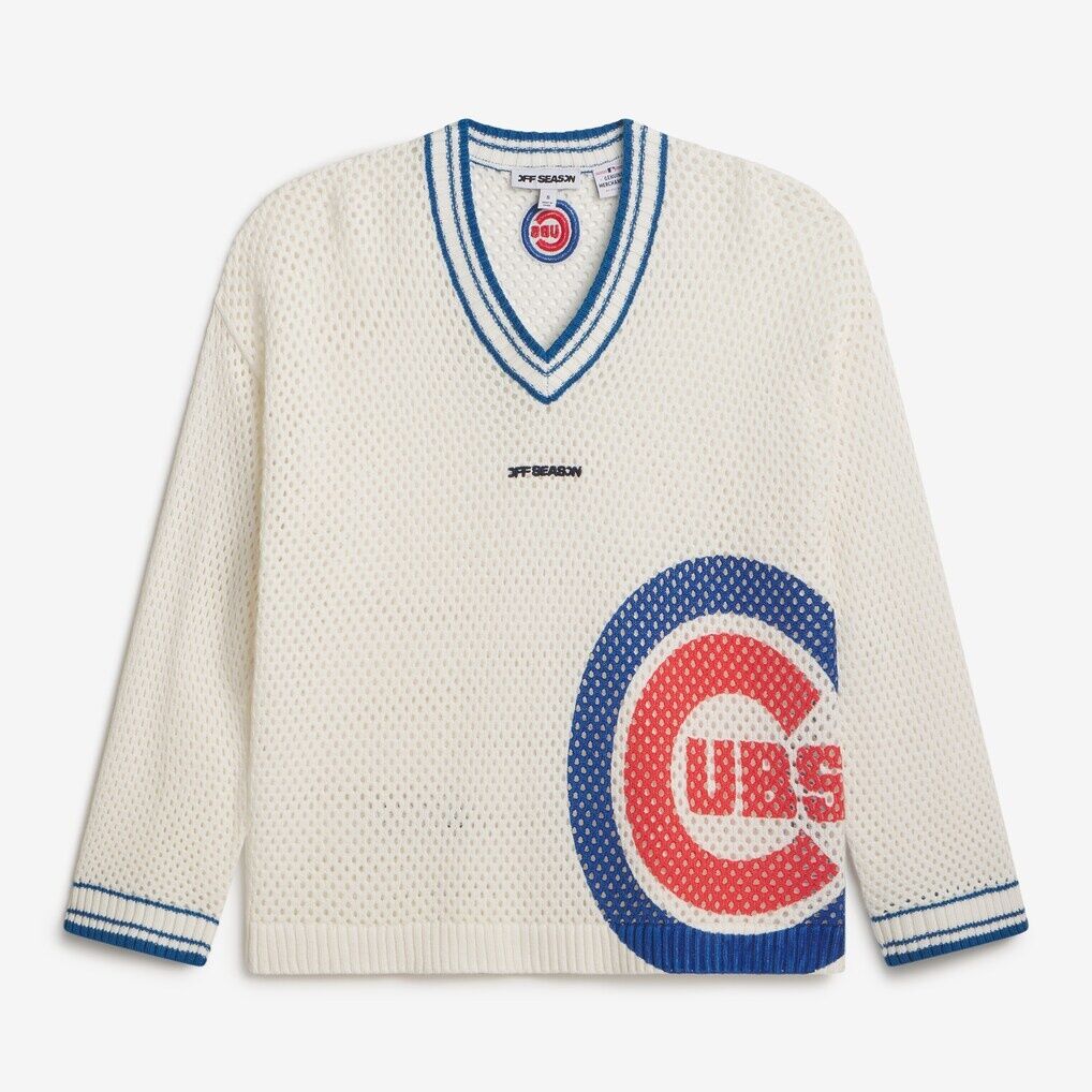 Chicago Cubs Off Season x MLB Women's Oversized Open-Knit Sweatshirt
