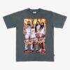 Lauren Betts, Sonia Citron, Georgia Amoore & Kiki Iriafen Washington Mystics SLAM Unisex Group Photo Cover T-Shirt - Charcoal - Front View