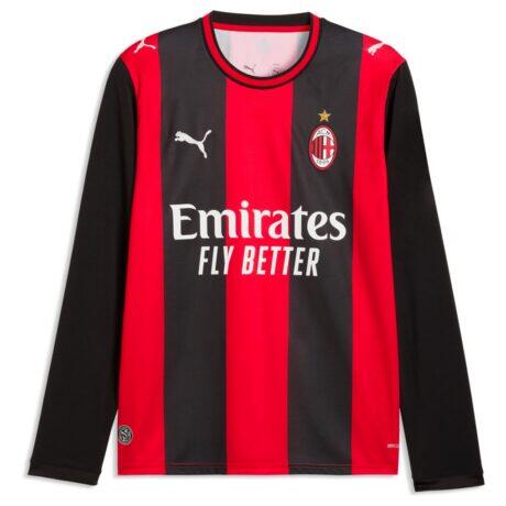 AC Milan Puma 2026/27 Home Replica Long Sleeve Jersey - - Detail View