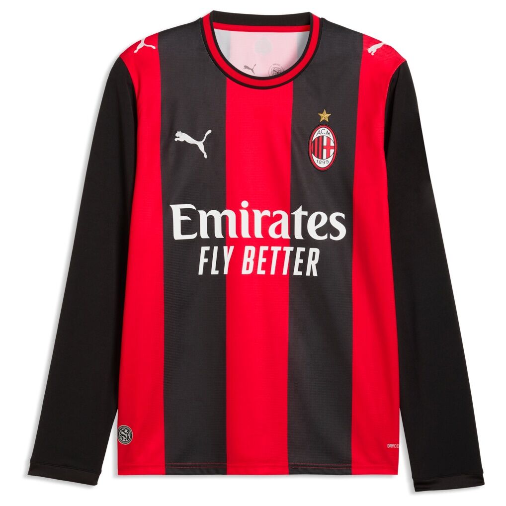 AC Milan Puma 2026/27 Home Replica Long Sleeve Jersey – Black/Red