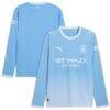 Manchester City Puma 2026/27 Home Replica Long Sleeve Jersey - - Front View