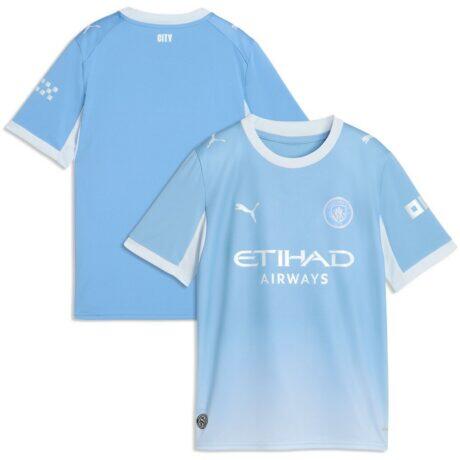 Manchester City Puma Youth 2026/27 Home Replica Jersey - - Front View