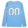 Manchester City Puma 2026/27 Home Replica Long Sleeve Custom Jersey - - Detail View