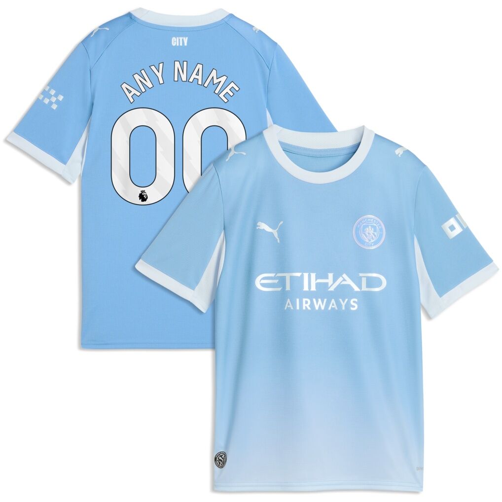 Manchester City Puma Youth 2026/27 Home Replica Custom Jersey – Light Blue