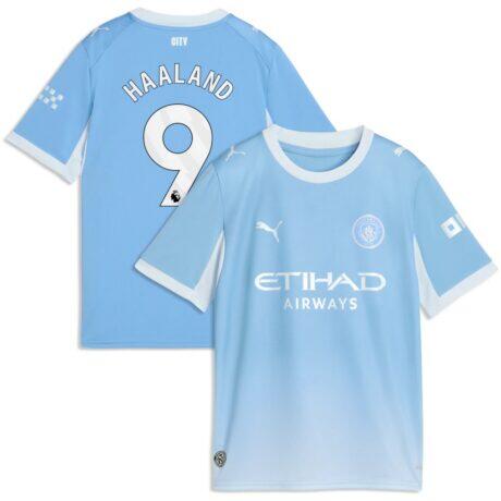 Erling Haaland Manchester City Puma Youth 2026/27 Home Replica Jersey - - Front View