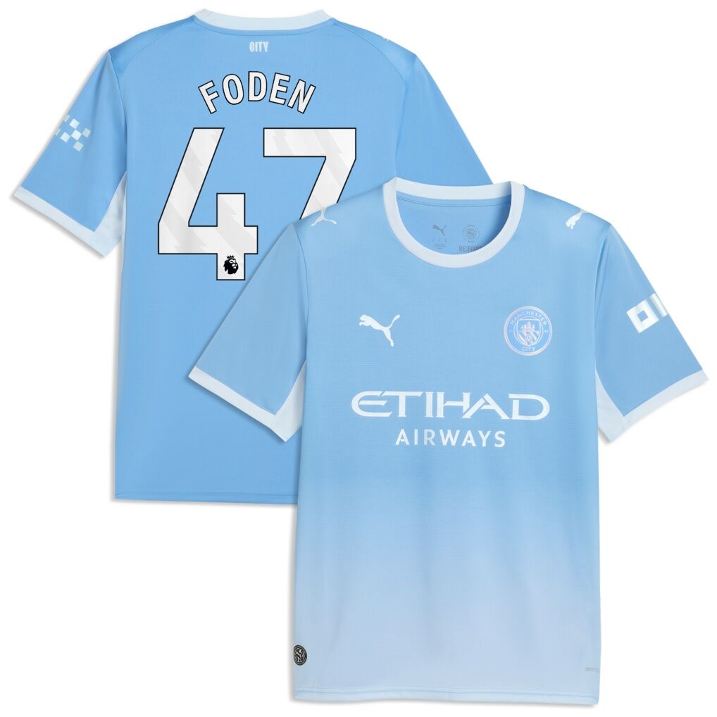 Phil Foden Manchester City Puma 2026/27 Home Replica Jersey – Light Blue