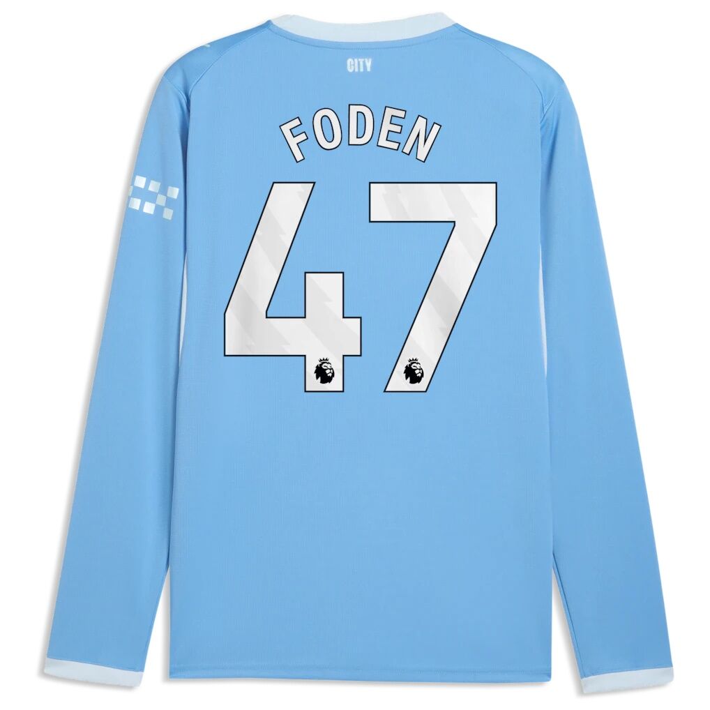 Phil Foden Manchester City Puma 2026/27 Home Replica Long Sleeve Jersey – Light Blue