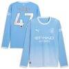 Phil Foden Manchester City Puma 2026/27 Home Replica Long Sleeve Jersey - - Front View