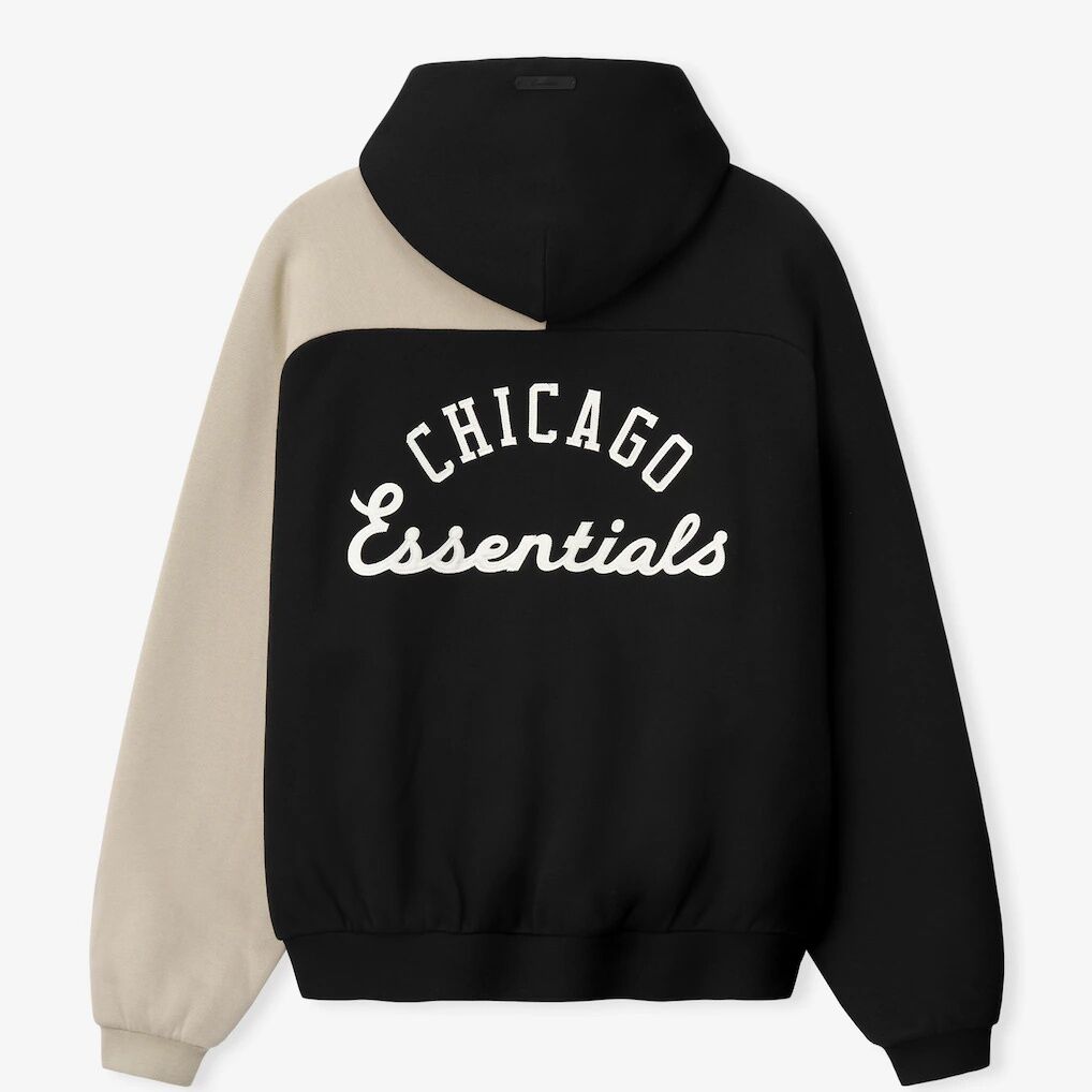 Chicago White Sox Fear of God x MLB Unisex Half-Zip Raglan Sport Hoodie - Black/Khaki