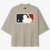 Fear of God x MLB Unisex Merch T-Shirt - Heather Gray - Detail View